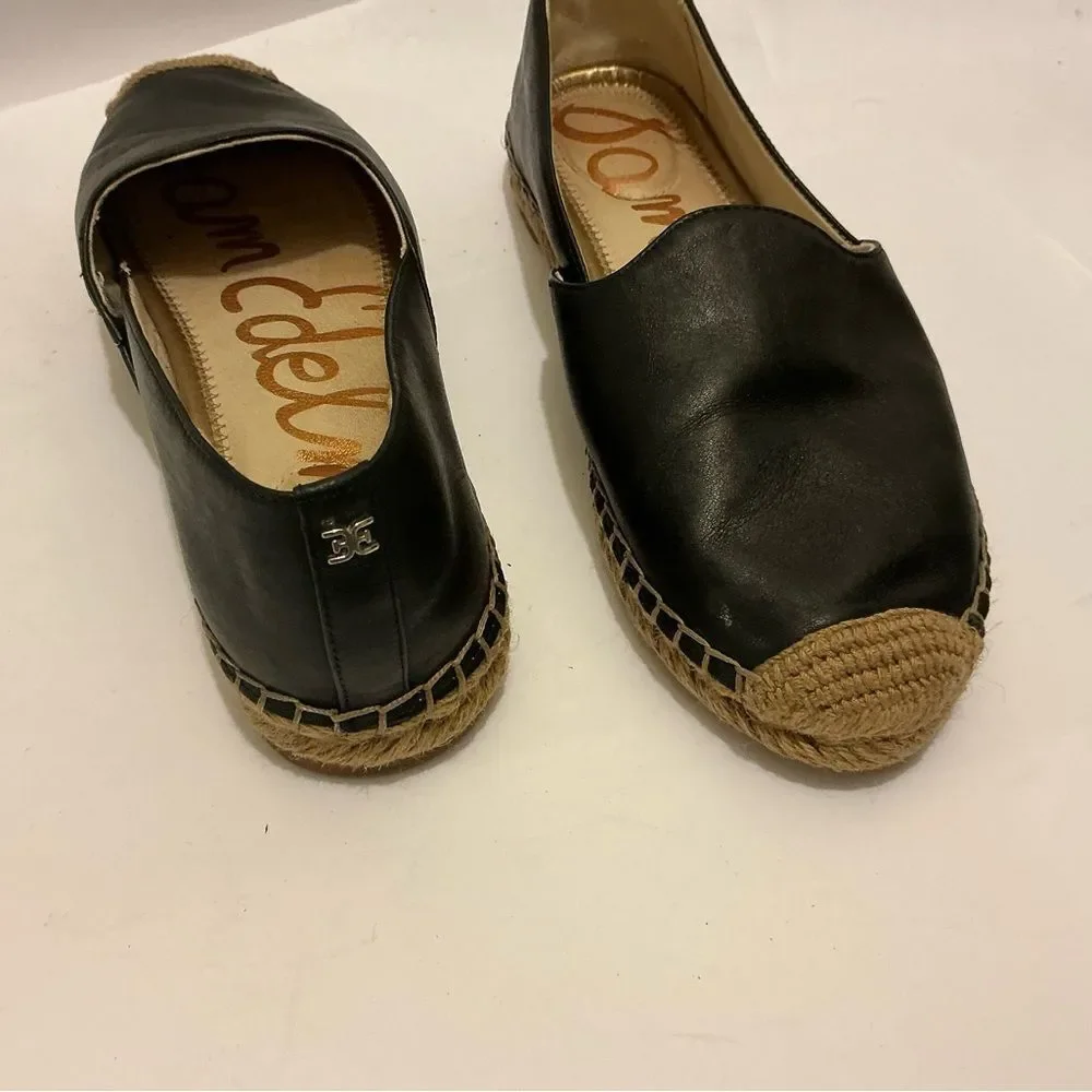 Sam Edelman Black and Tan Espadrilles
